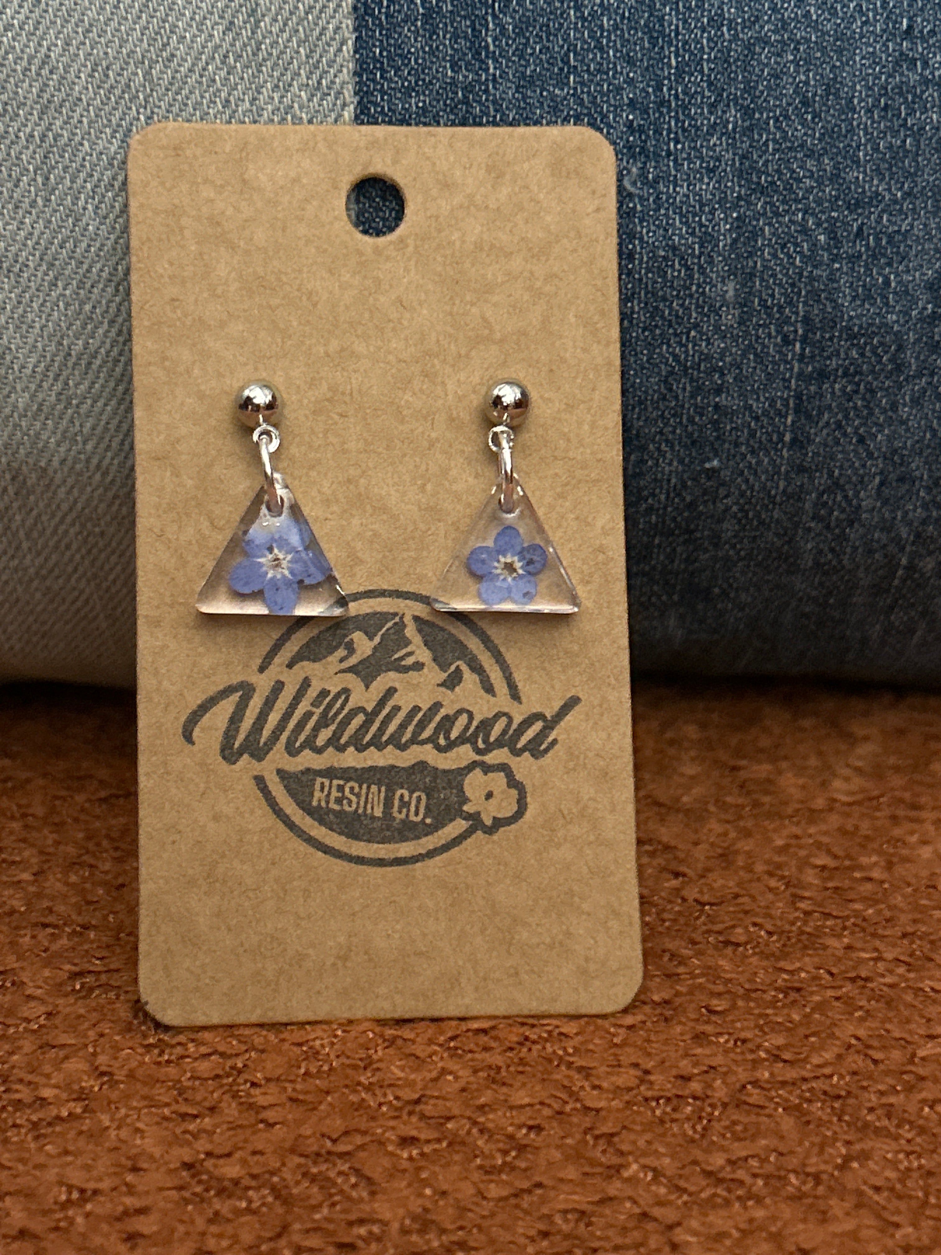 Pressed flower earrings