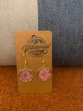 Small pressed flower earrings