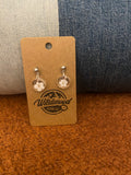 Small pressed flower studs