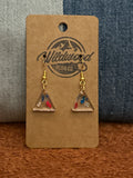 Small pressed flower earrings