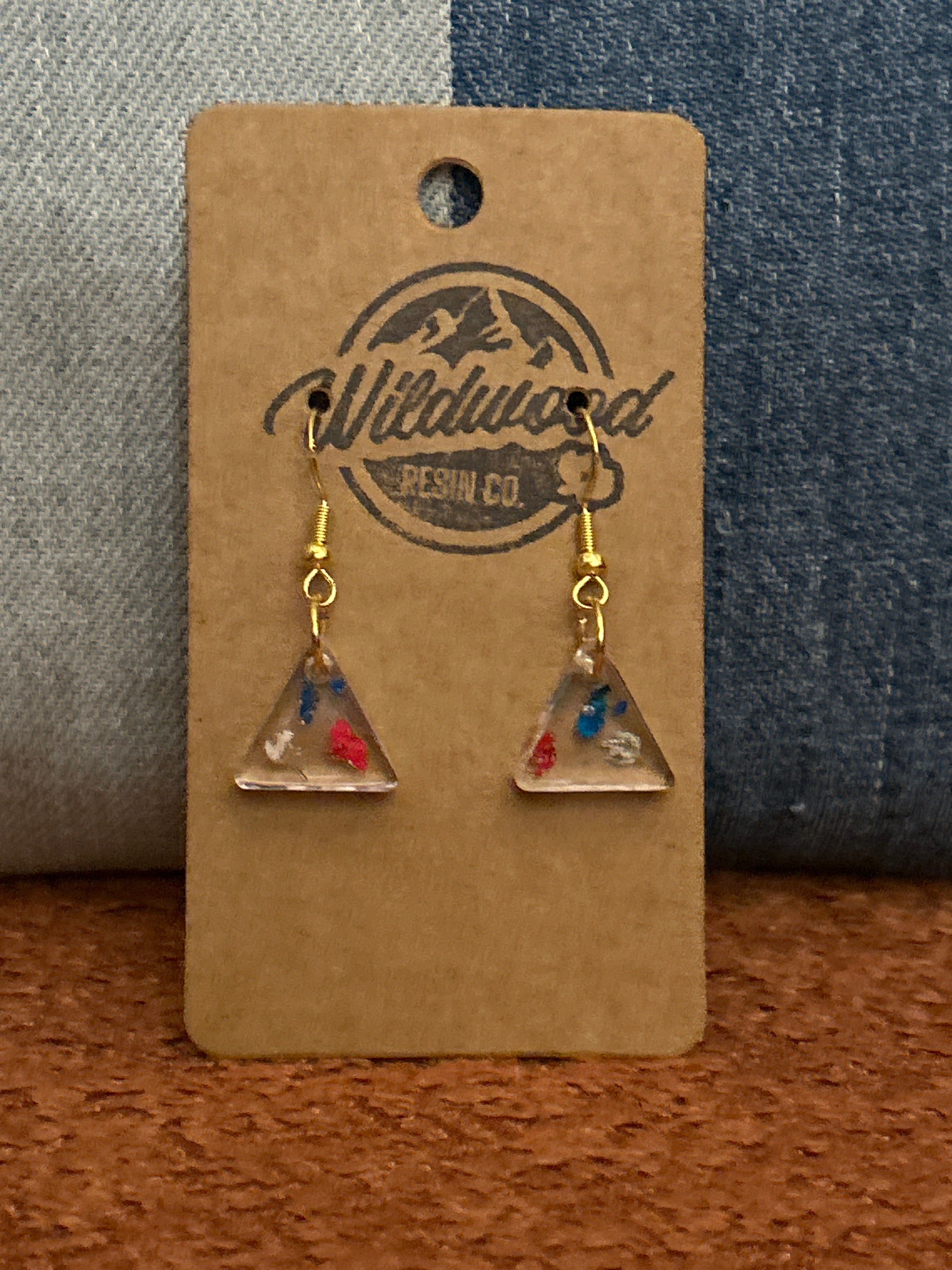 Small pressed flower earrings