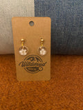 Small pressed flower studs
