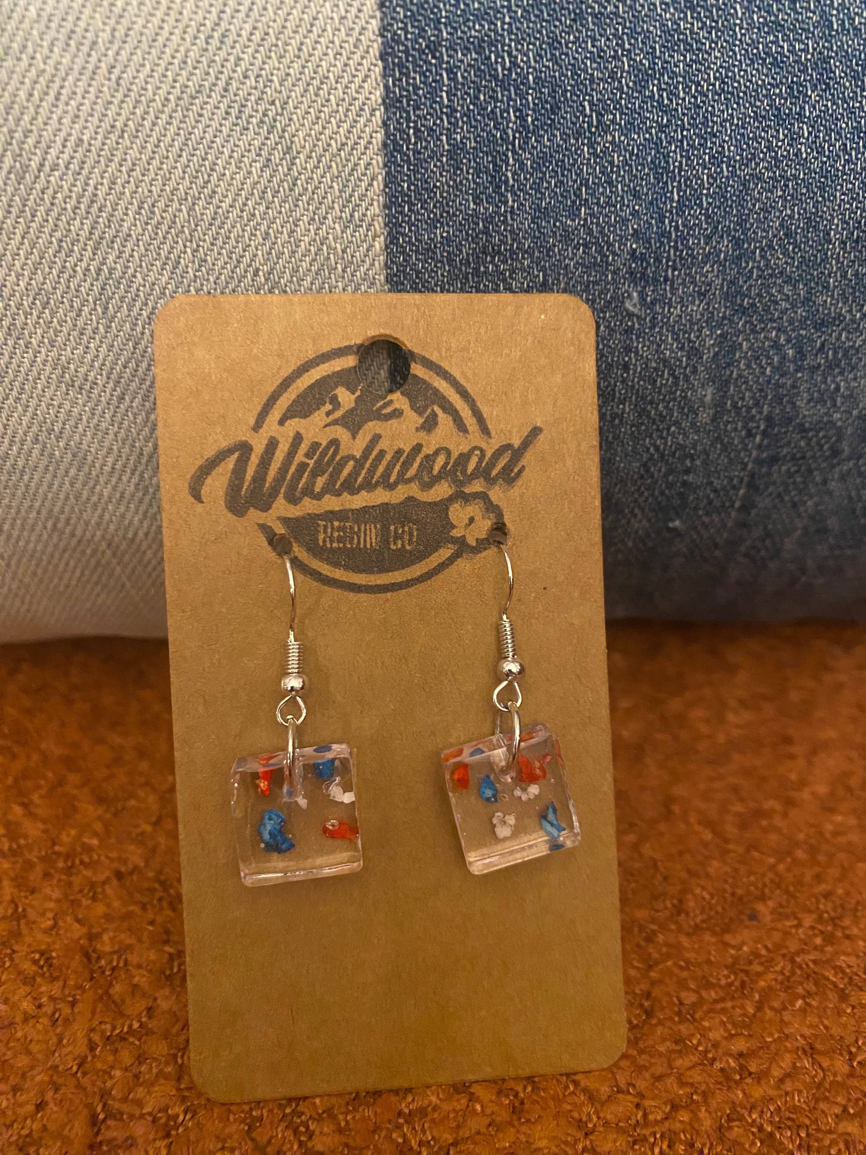 Pressed flower earrings