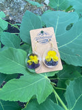 Pressed flower earrings